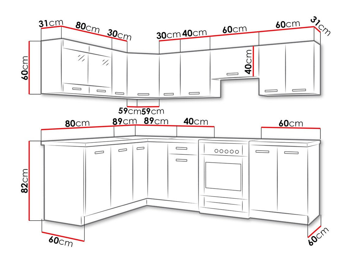 Konyhabútor Omega (Charles III), Led világítás: Igen