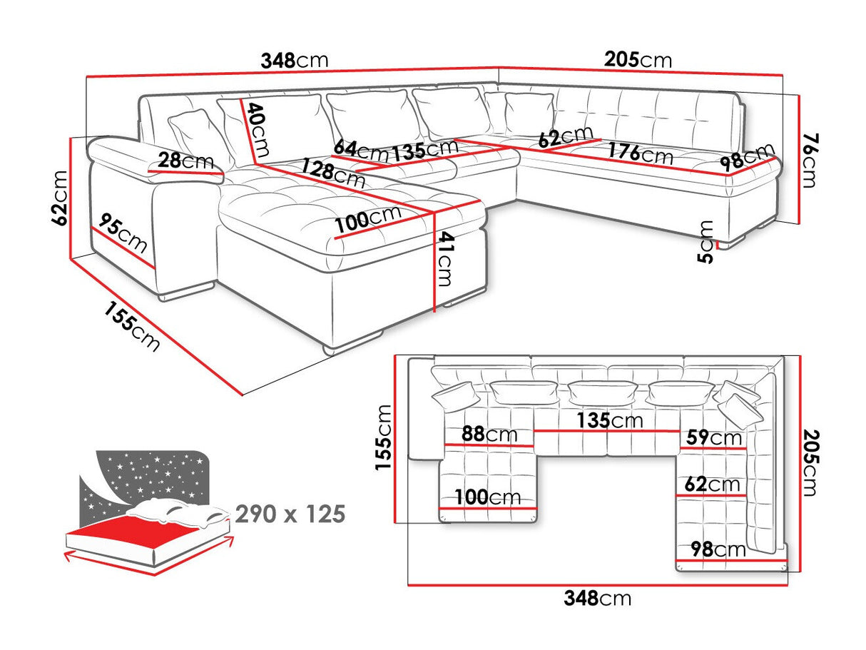 Sarokkanapé Niko (Tony), Változatok: Jobbos, Szín: Magic Velvet 2219