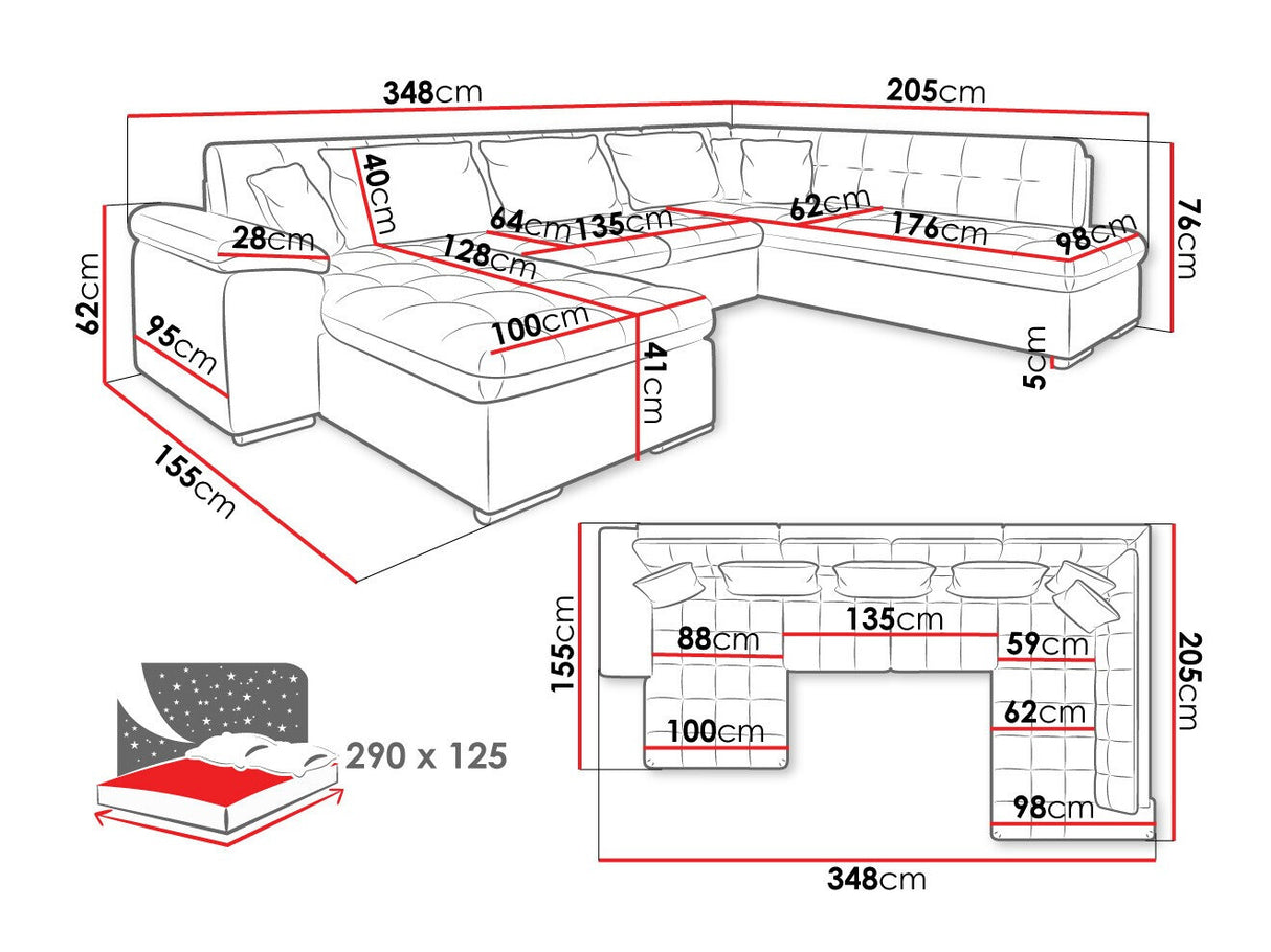 Sarokkanapé Niko (Tony), Változatok: Balos, Szín: Magic Velvet 2299 + Magic Velvet 2250
