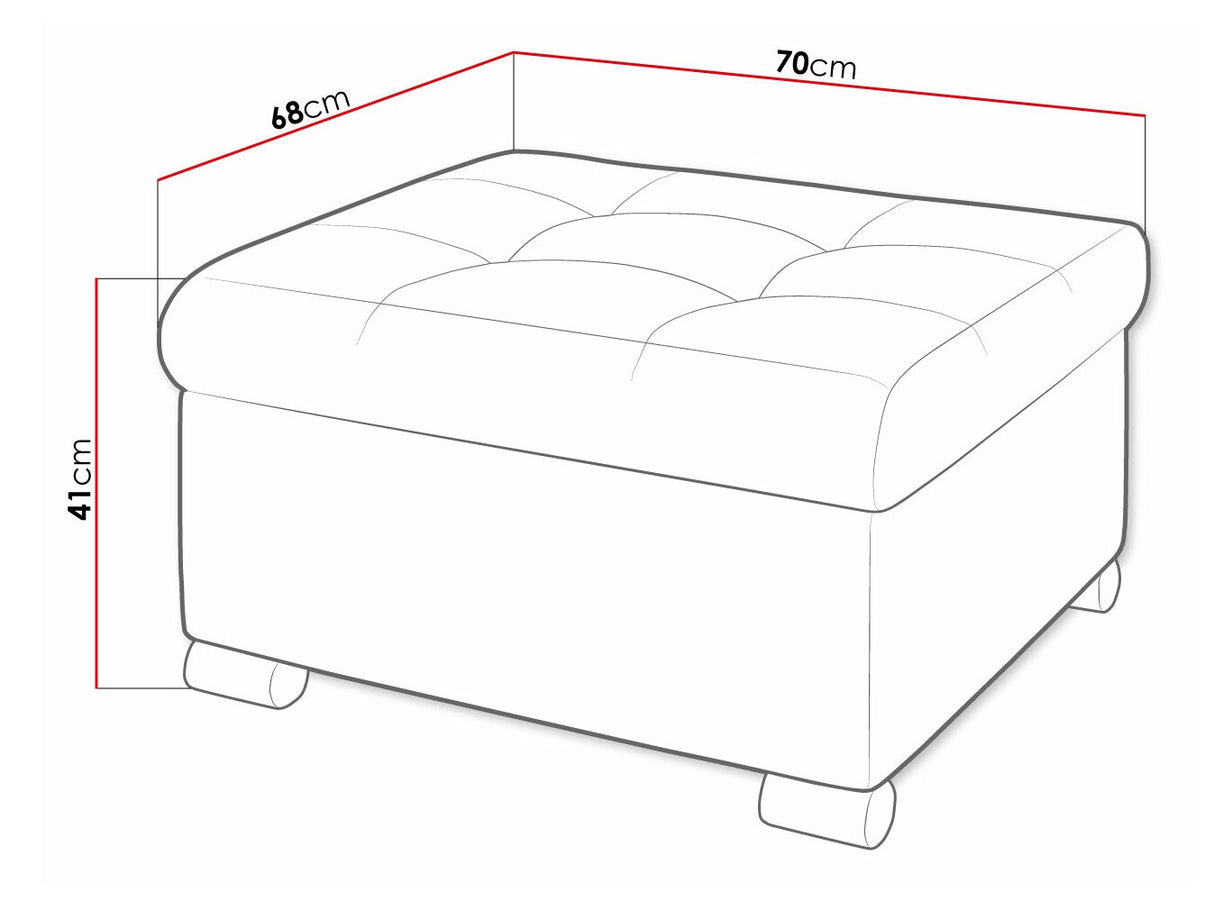 Puff Niko M (Tony), Szín: Magic Velvet 2225-151 + Venus Velvet 2941