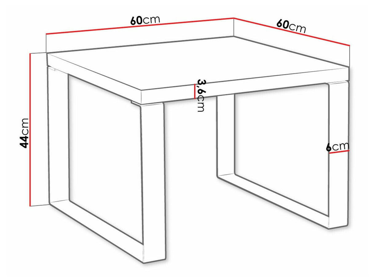 Dohányzóasztal Stolik HEBE Czarny/Dąb lancelot 5903211282225 (Wyskiz)