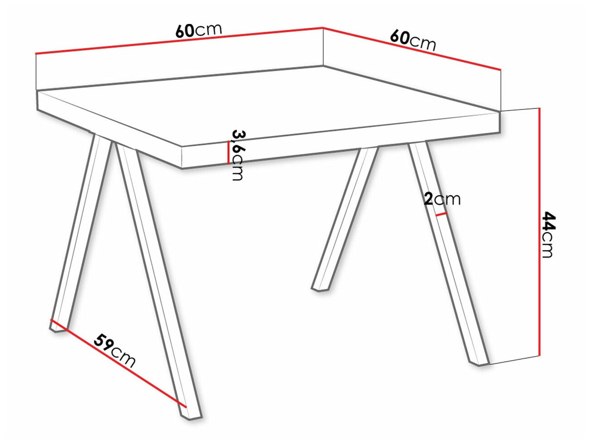 Dohányzóasztal Stolik IRIS Czarny/Dąb lancelot 5903211282232