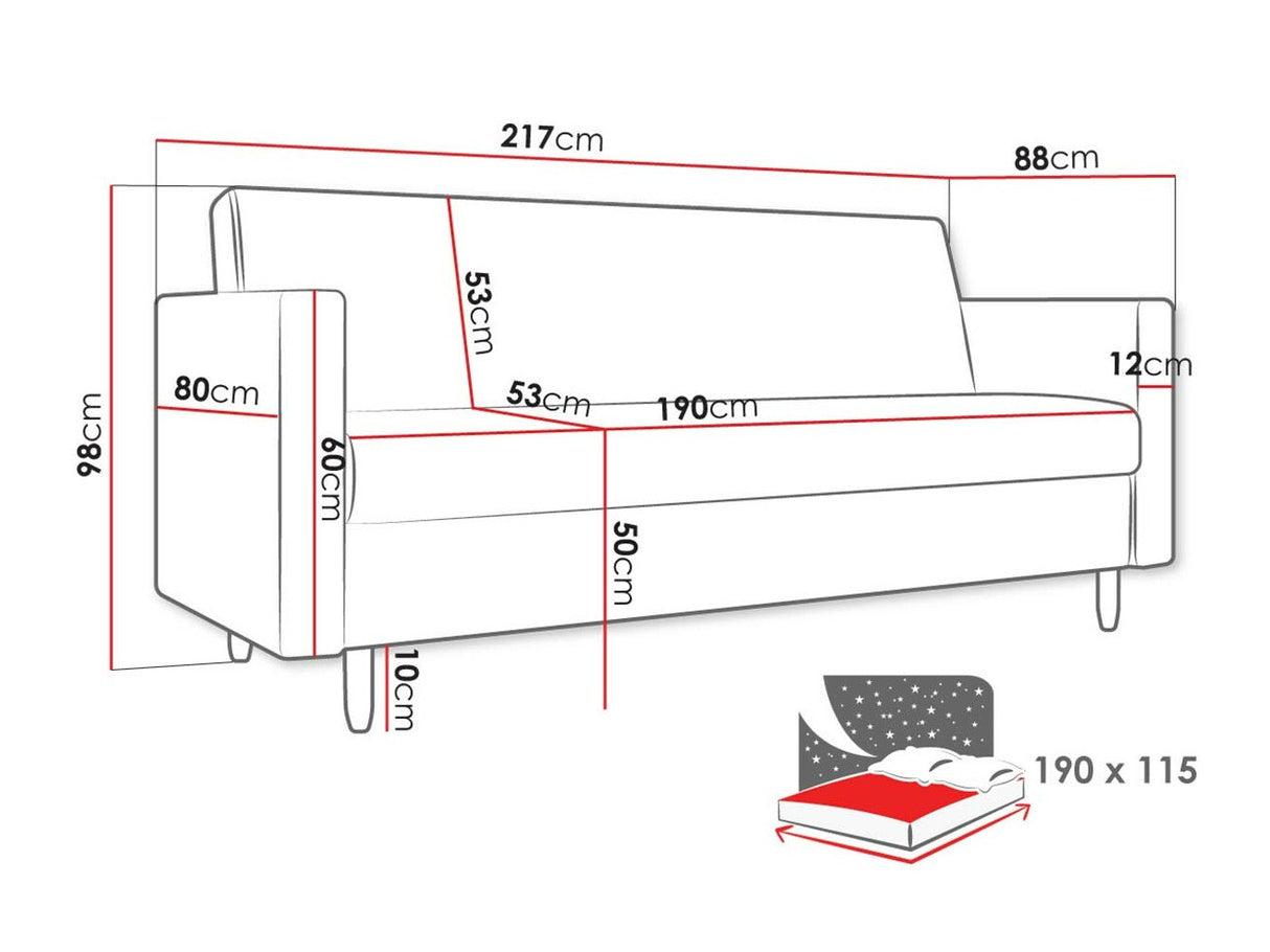 Kanapéágy Kanapa MELISA, Szín: Kronos 05