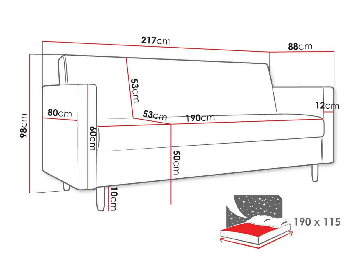 Kanapéágy Kanapa MELISA, Szín: Kronos 01