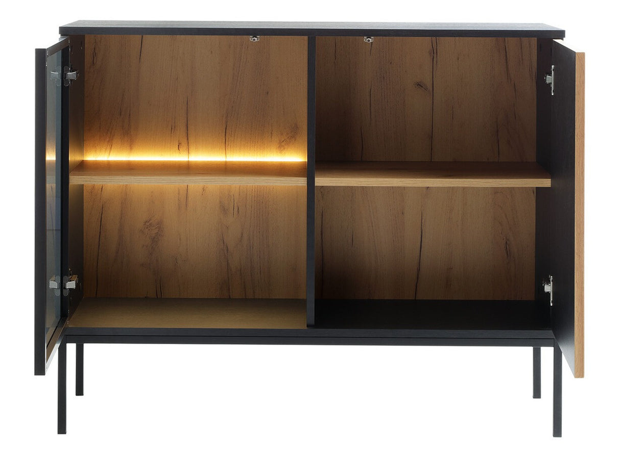 Nappali szett Meble SENTO I Czarny grafit/Dąb wotan (Dornis)