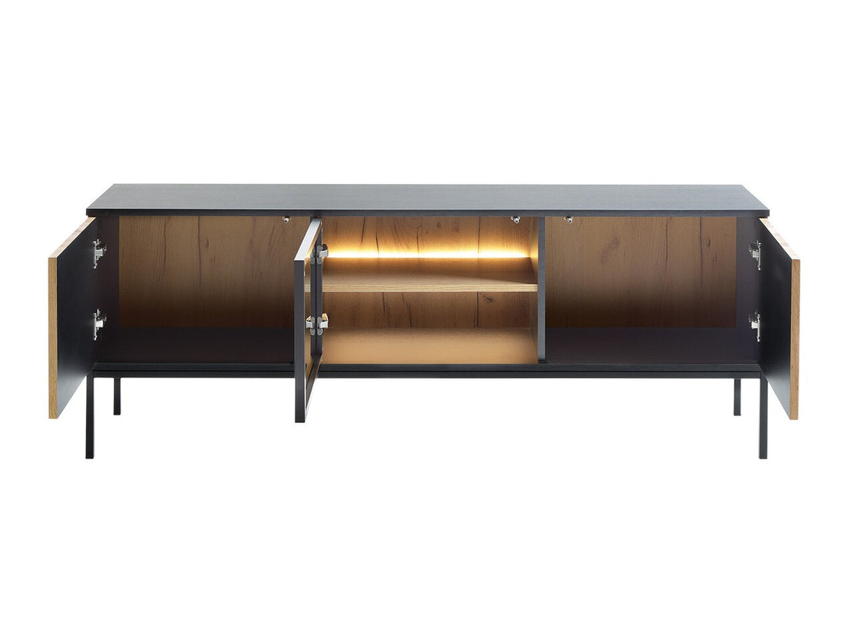 Nappali szett Meble SENTO I Czarny grafit/Dąb wotan (Dornis)