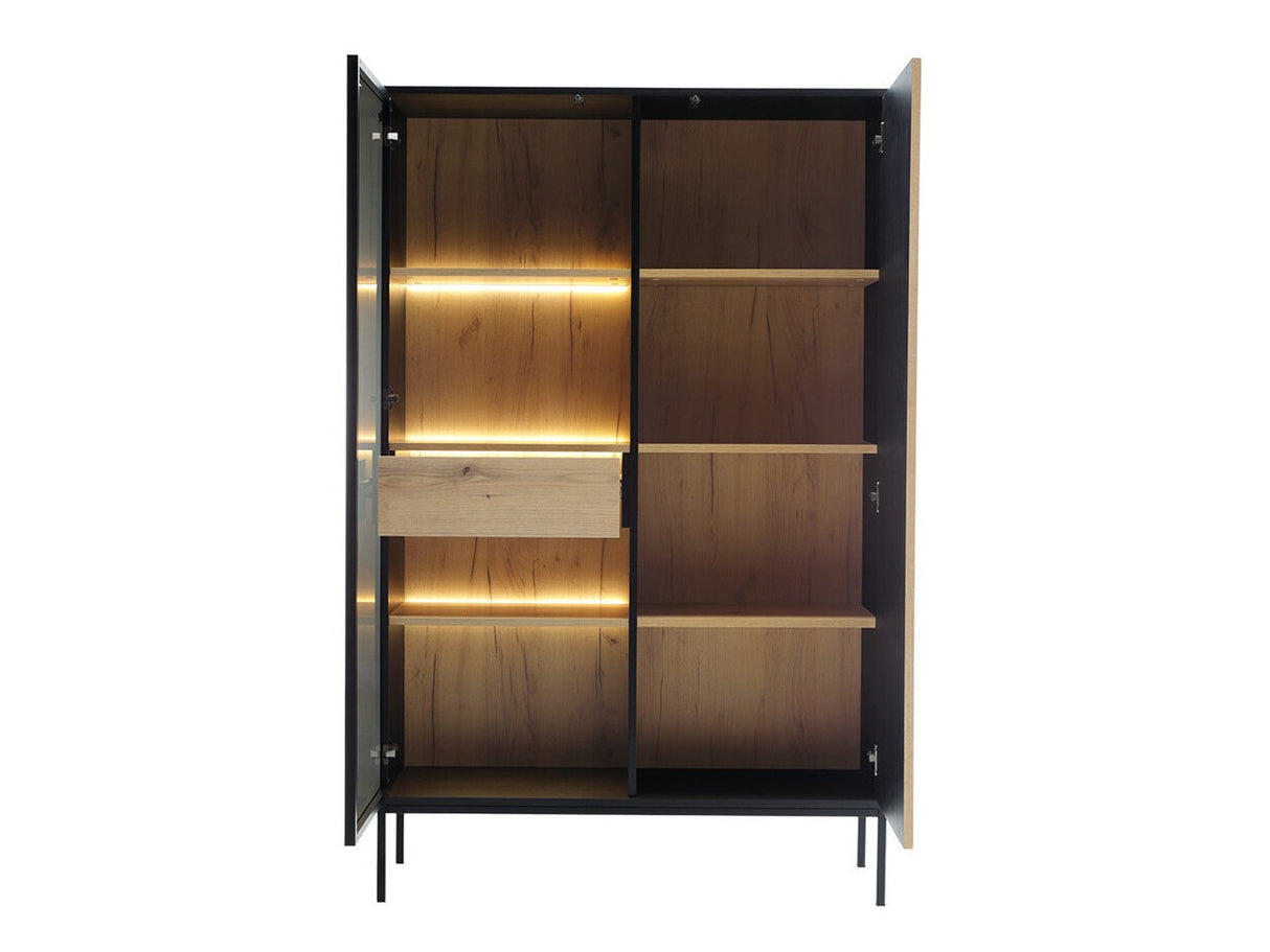 Nappali szett Meble SENTO II Czarny grafit/Dąb wotan (Dornis)