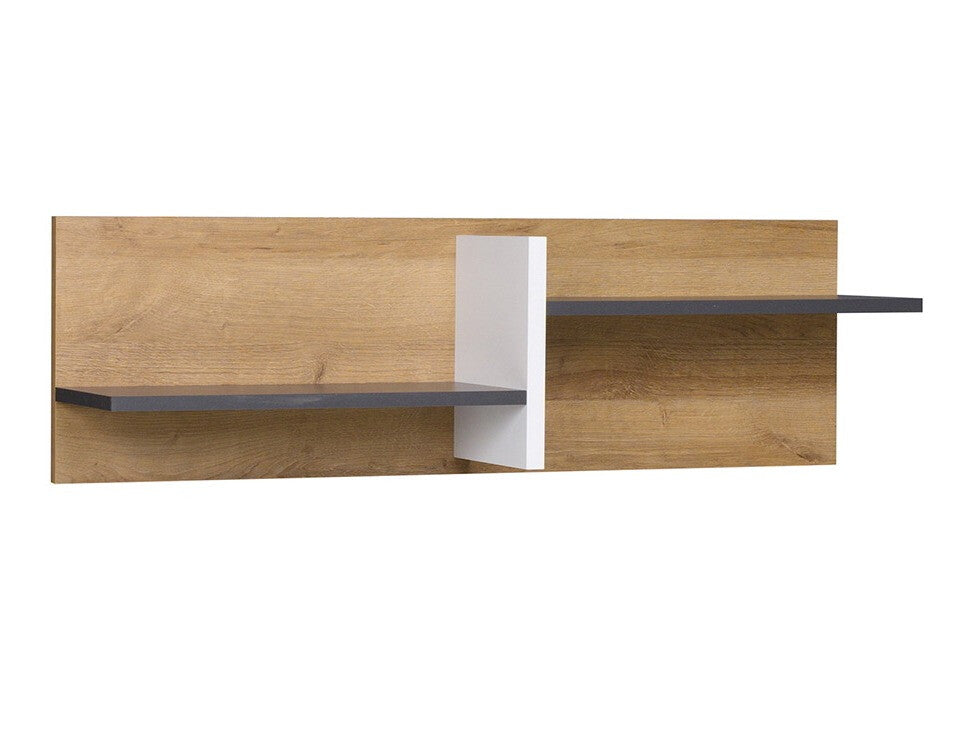 Polc MEMONE (Temero), Szín: Arany tölgy + grafit + Fehér