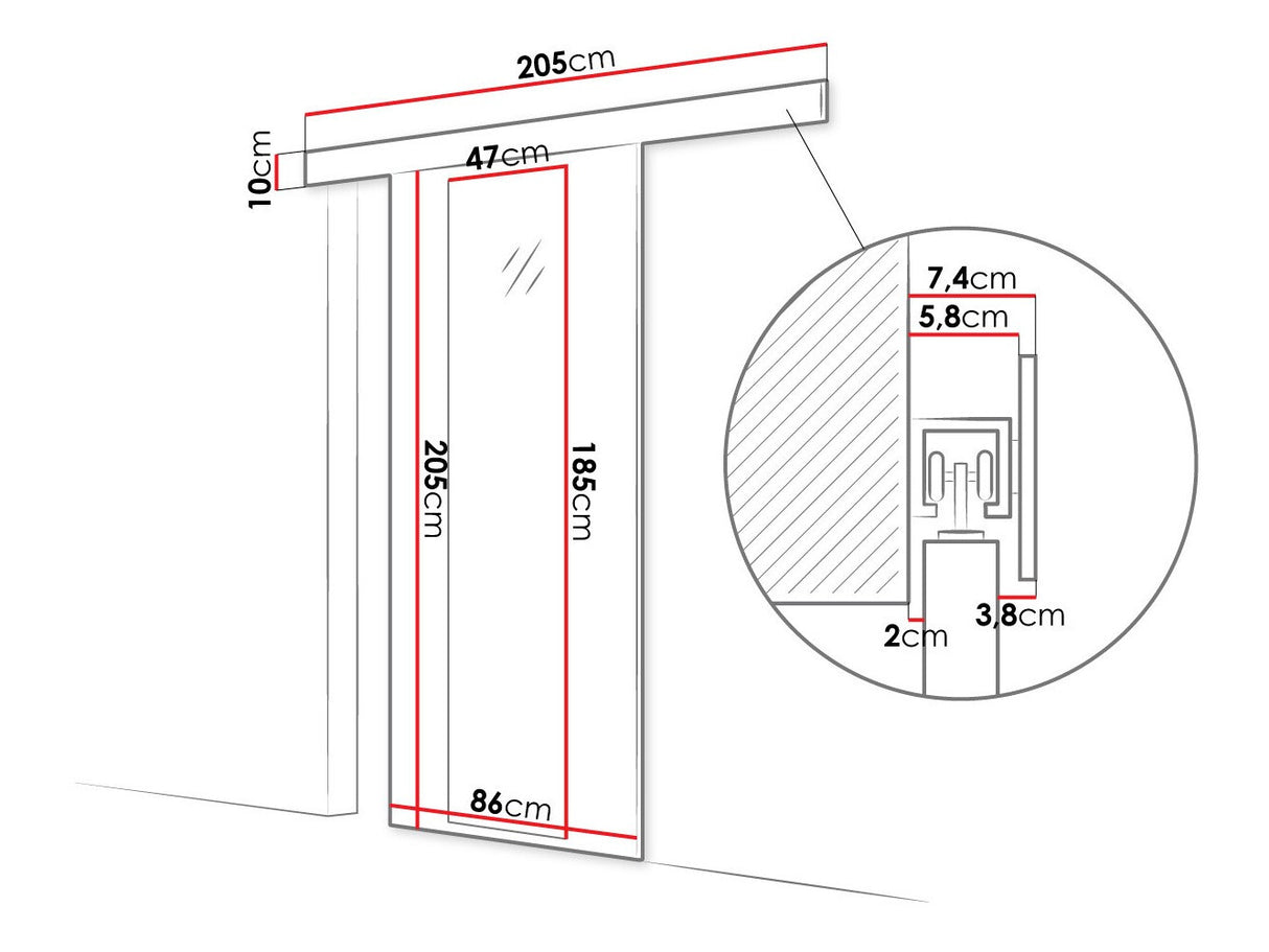Tolóajtók Drzwi przesuwne MARTI IV, Szín: Barna