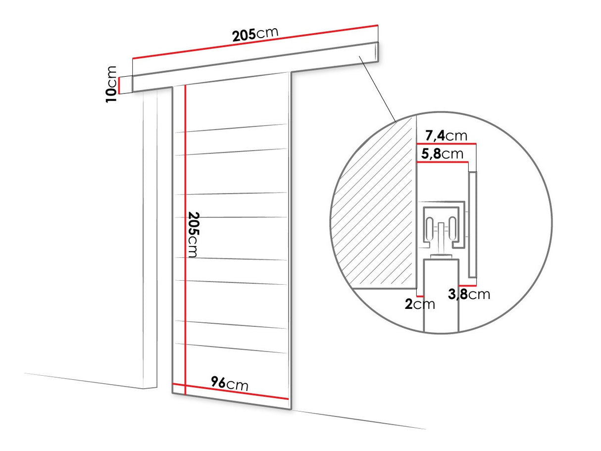 Tolóajtók Drzwi przesuwne LEO V + samodomykacz, Szín: Fehér