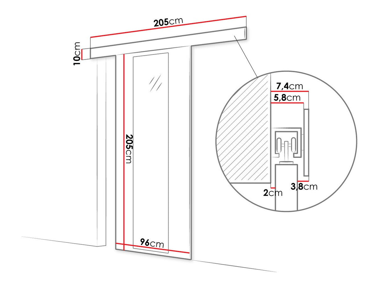 Tolóajtók Drzwi przesuwne LEO IV + samodomykacz, Szín: Sonoma tölgy