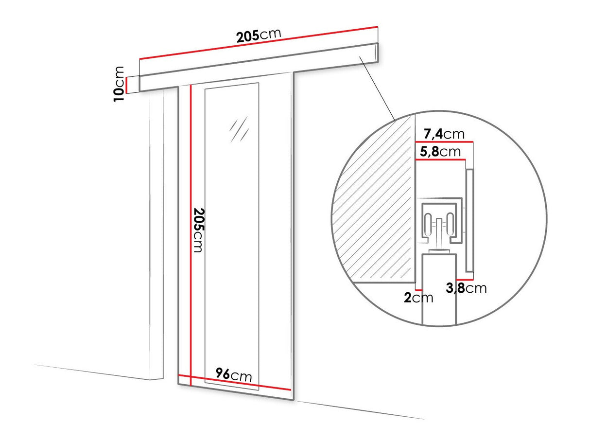 Tolóajtók Drzwi przesuwne LEO IV + samodomykacz, Szín: Barna