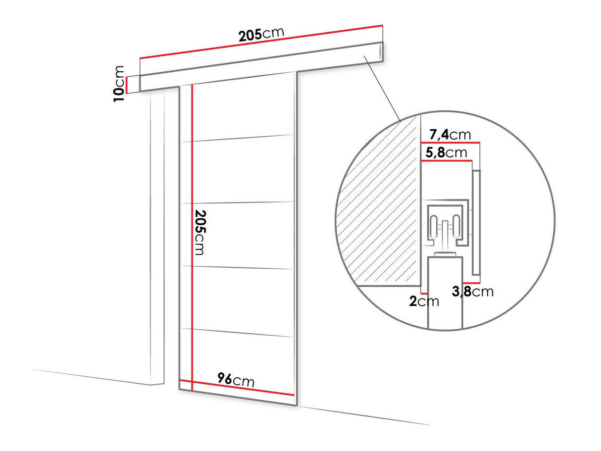 Tolóajtók Drzwi przesuwne LEO III + samodomykacz, Szín: Barna