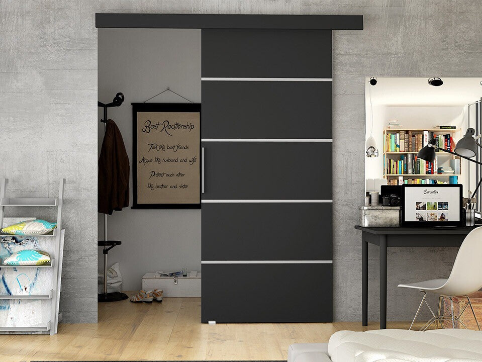 Tolóajtók Drzwi przesuwne LEO III + samodomykacz, Szín: Fekete