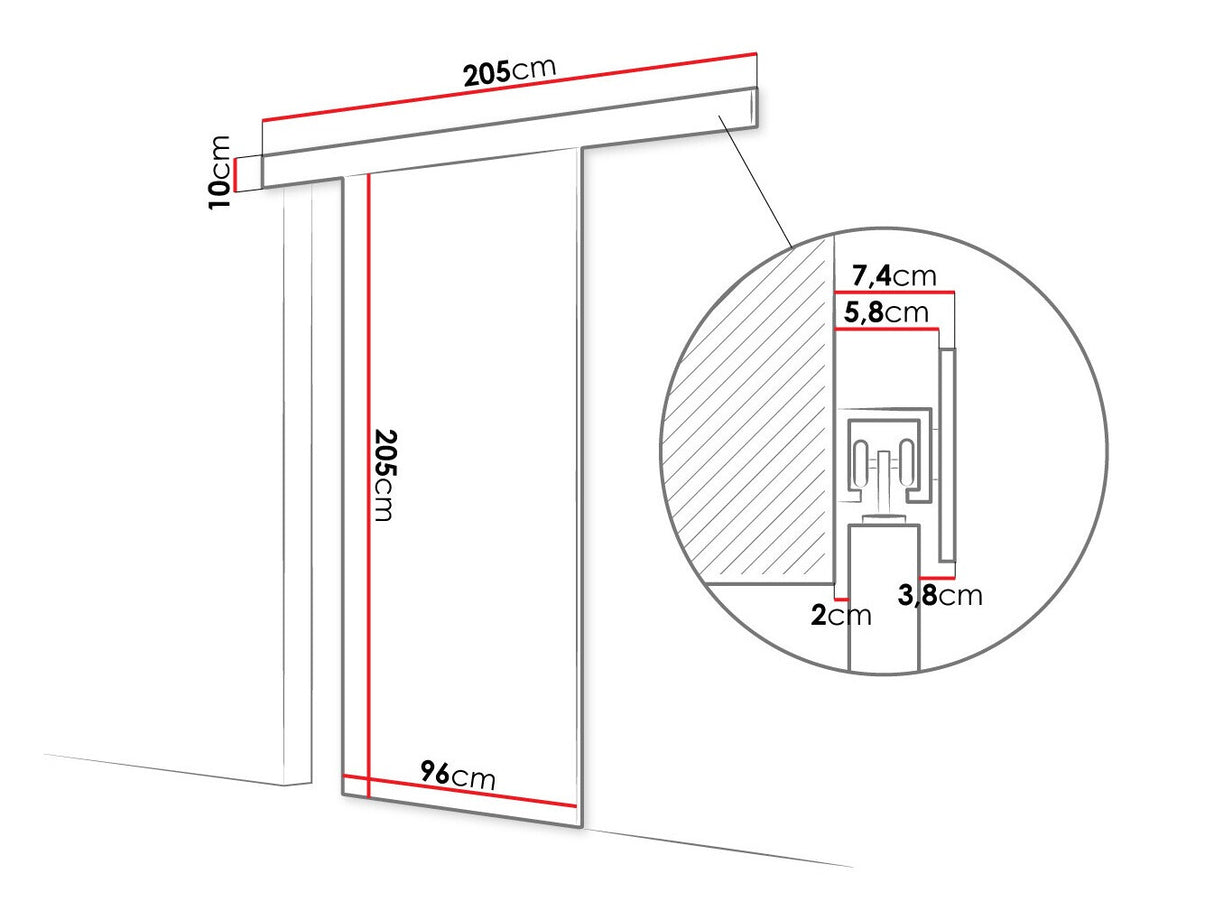 Tolóajtók Drzwi przesuwne LEO II + samodomykacz, Szín: Sonoma tölgy
