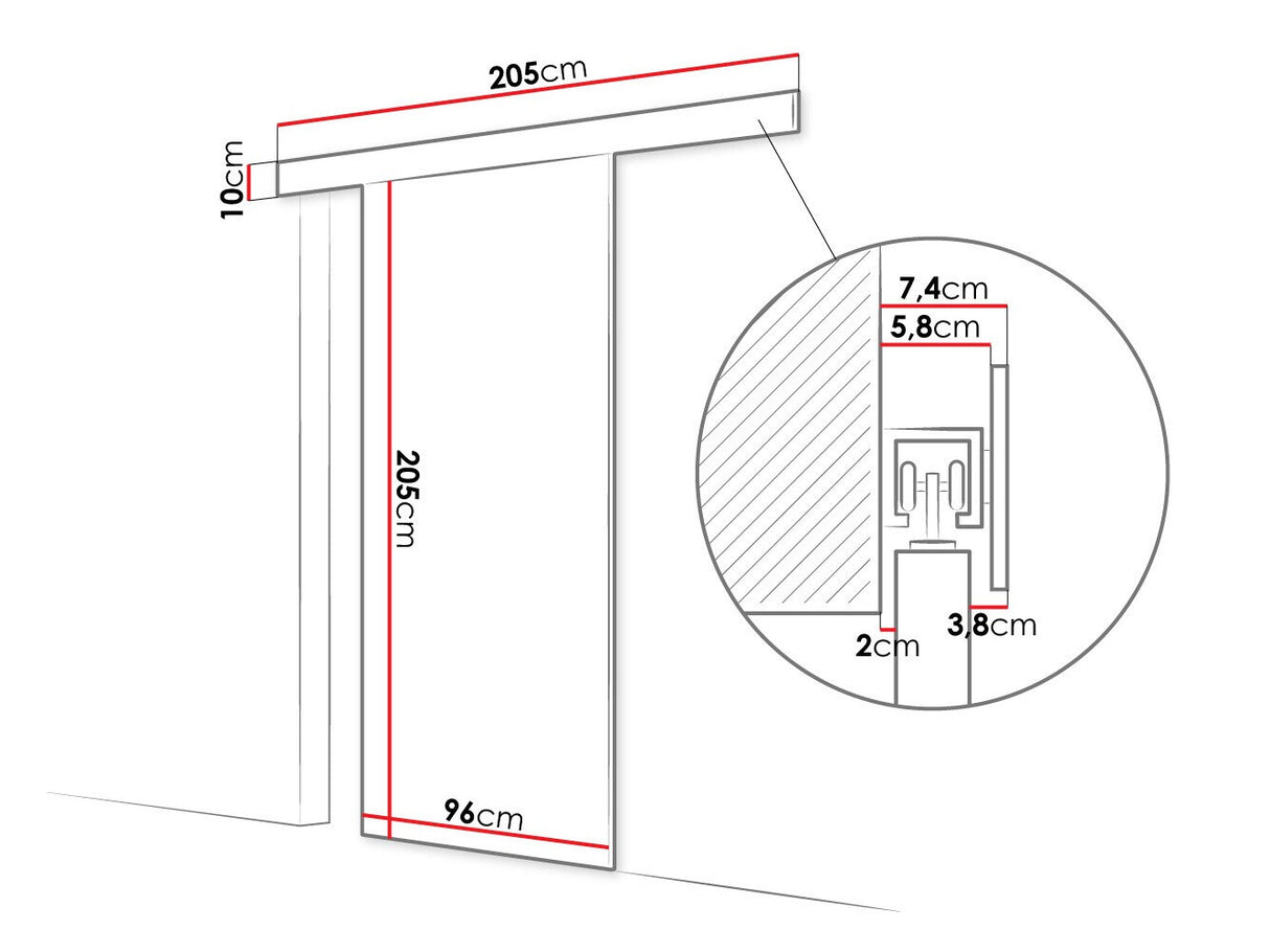 Tolóajtók Drzwi przesuwne LEO I + samodomykacz, Szín: Fehér