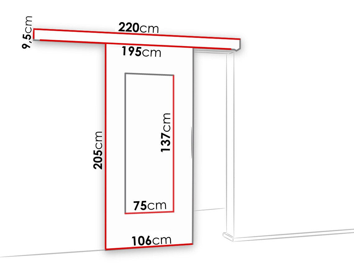 Tolóajtók Drzwi MALIBU WZORY M-7 100 + samodomykacz, Szín: Fehér