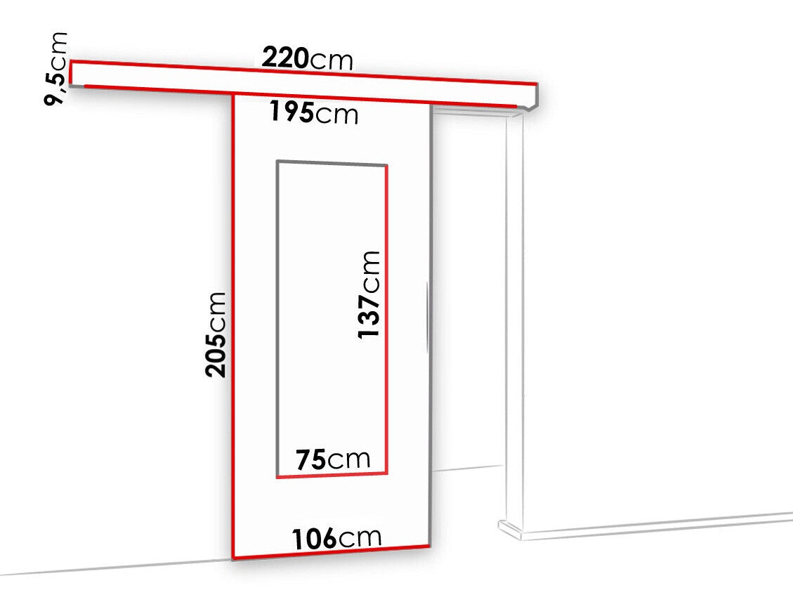 Tolóajtók Drzwi MALIBU WZORY M-7 100 + samodomykacz, Szín: Sötét kőris