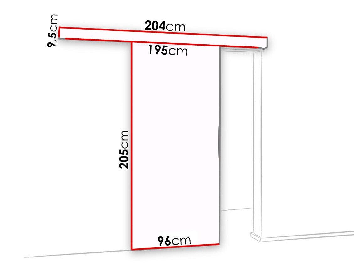 Tolóajtók Drzwi MALIBU WZORY M-6 90 + samodomykacz ( Merenem), Szín: Sonoma tölgy + Fekete