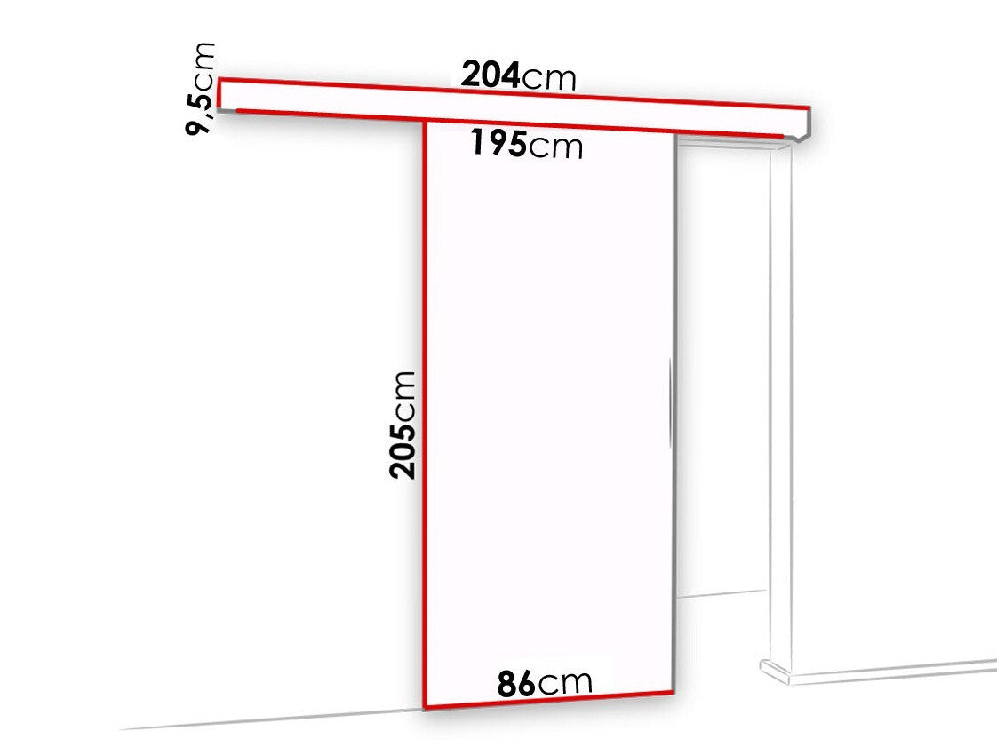 Tolóajtók Drzwi MALIBU WZORY M-5 80 + samodomykacz, Szín: Antracit + Fekete