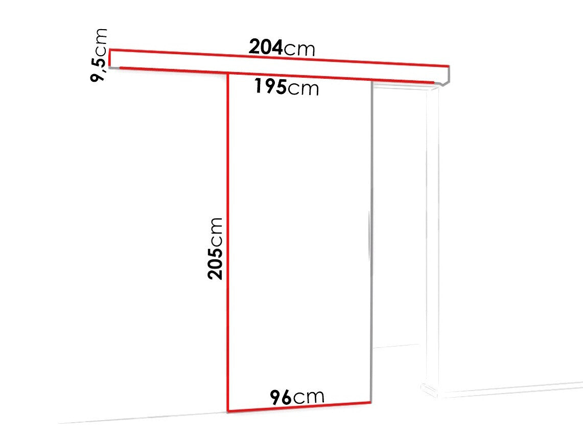 Tolóajtók Drzwi MALIBU WZORY M-5 90 + samodomykacz, Szín: Fehér + Fekete
