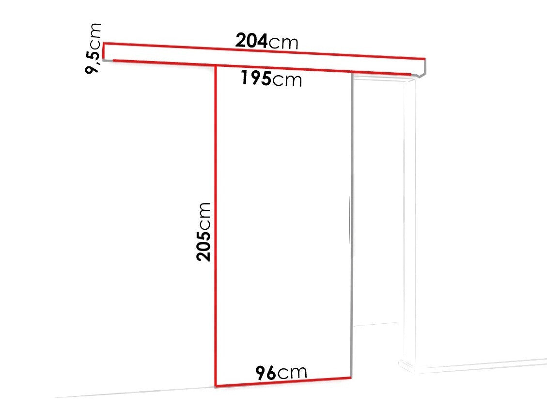 Tolóajtók Drzwi MALIBU WZORY M-5 90 + samodomykacz, Szín: Sonoma tölgy + Fekete