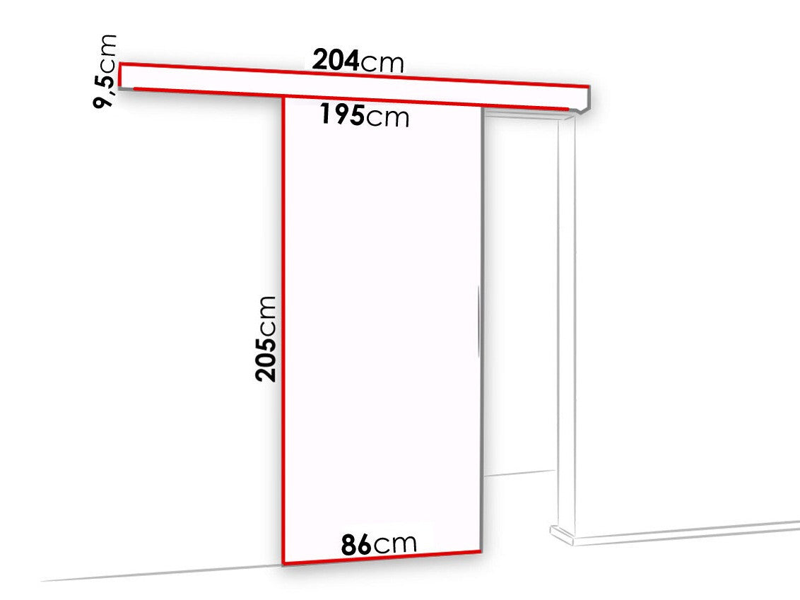 Tolóajtók Drzwi MALIBU WZORY M-4 80 + samodomykacz, Szín: Fehér + Fekete