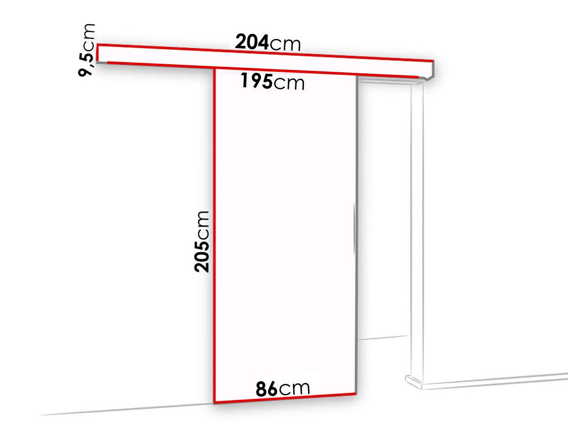 Tolóajtók Drzwi MALIBU WZORY M-4 80 + samodomykacz, Szín: Antracit + Fekete