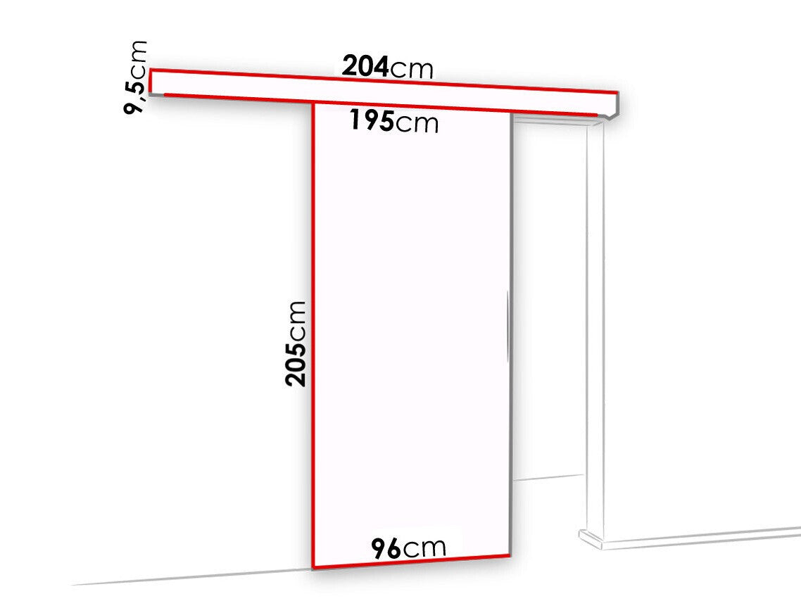 Tolóajtók Drzwi MALIBU WZORY M-4 90 + samodomykacz, Szín: Sötét kőris + Fekete