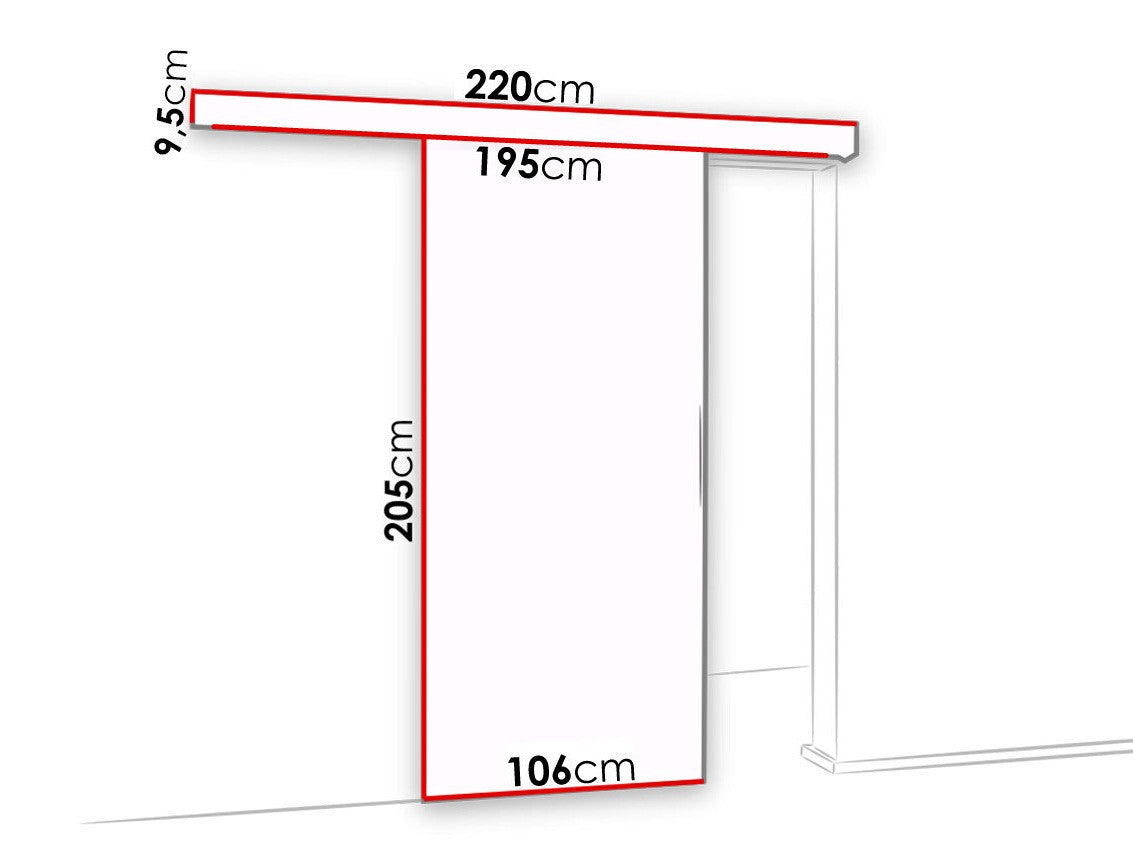 Tolóajtók Drzwi MALIBU WZORY M-4 100 + samodomykacz, Szín: Fehér + Fekete