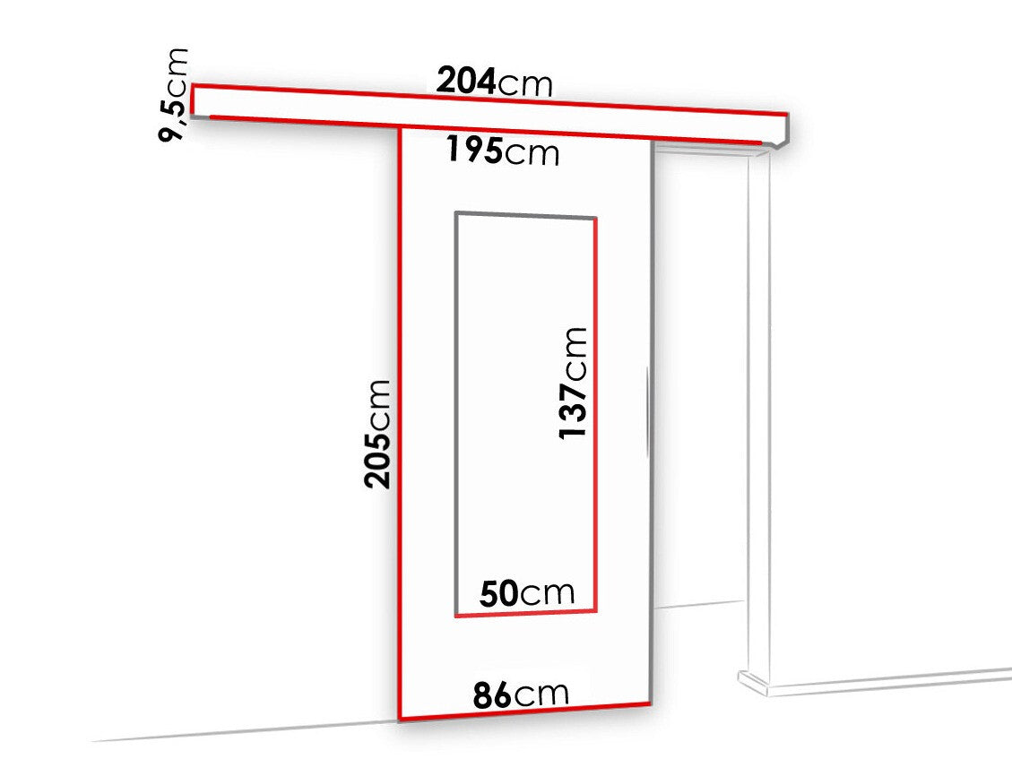 Tolóajtók Drzwi MALIBU WZORY M-3 80 + samodomykacz, Szín: Fehér