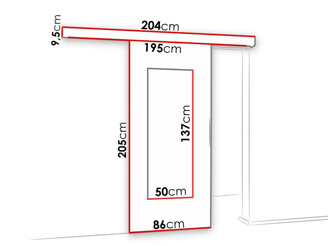 Tolóajtók Drzwi MALIBU WZORY M-3 80 + samodomykacz, Szín: Sötét kőris