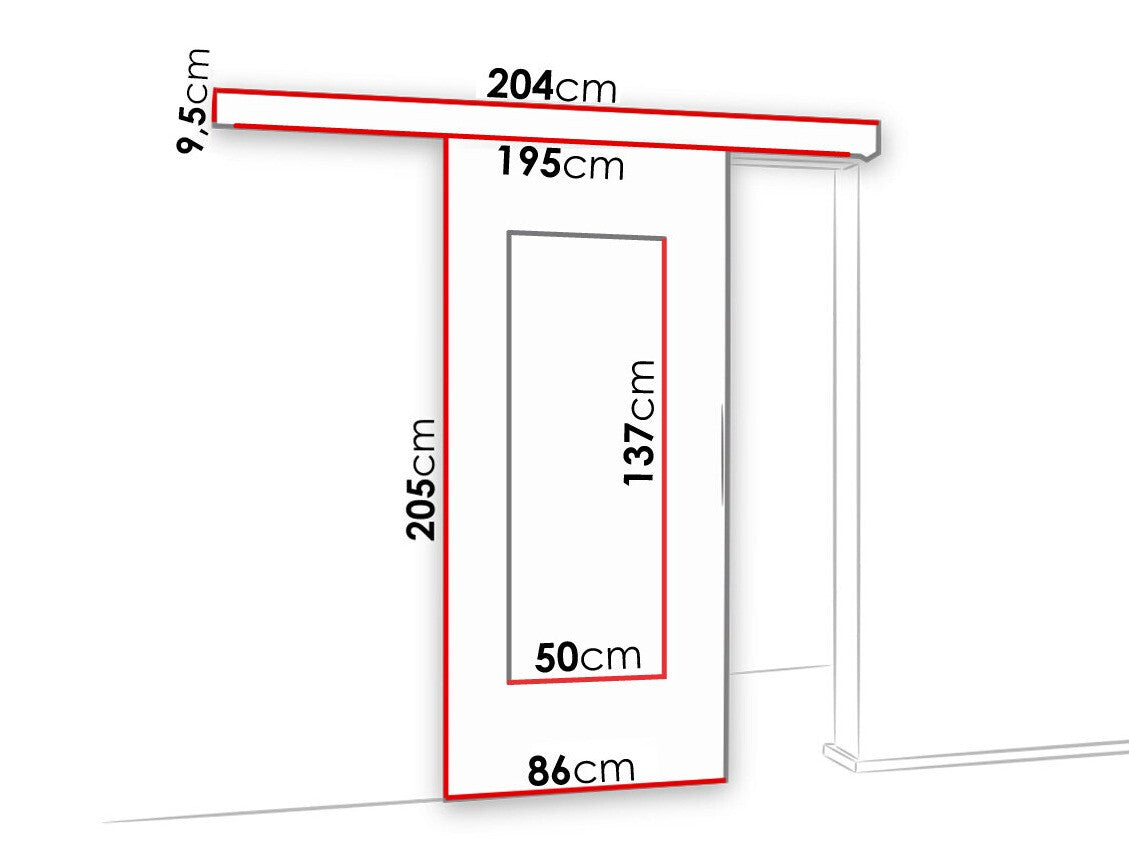 Tolóajtók Drzwi MALIBU WZORY M-3 80 + samodomykacz, Szín: Antracit