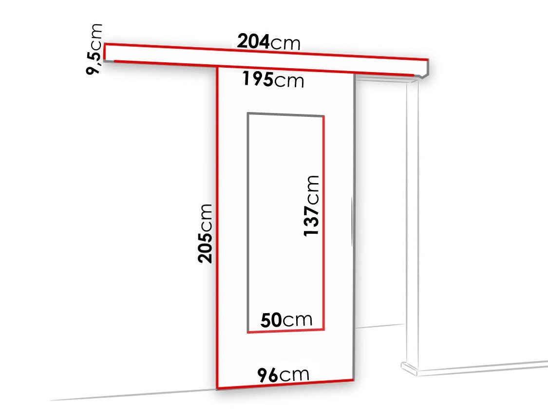 Tolóajtók Drzwi MALIBU WZORY M-3 90 + samodomykacz, Szín: Fehér
