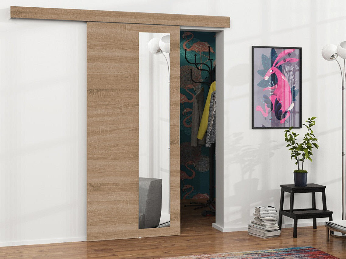 Tolóajtók Drzwi MALIBU WZORY M-3 90 + samodomykacz, Szín: Sonoma tölgy