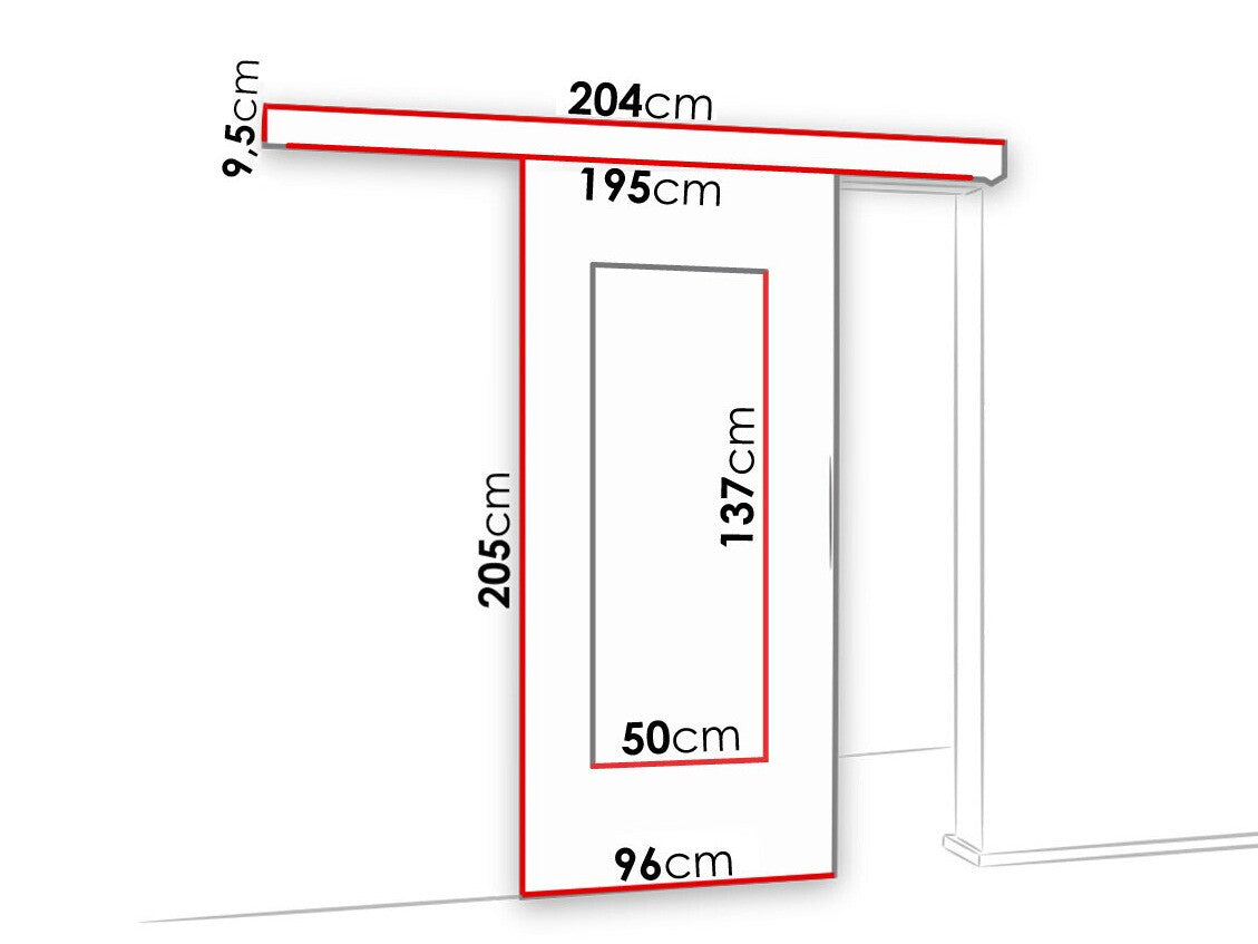 Tolóajtók Drzwi MALIBU WZORY M-3 90 + samodomykacz, Szín: Sonoma tölgy
