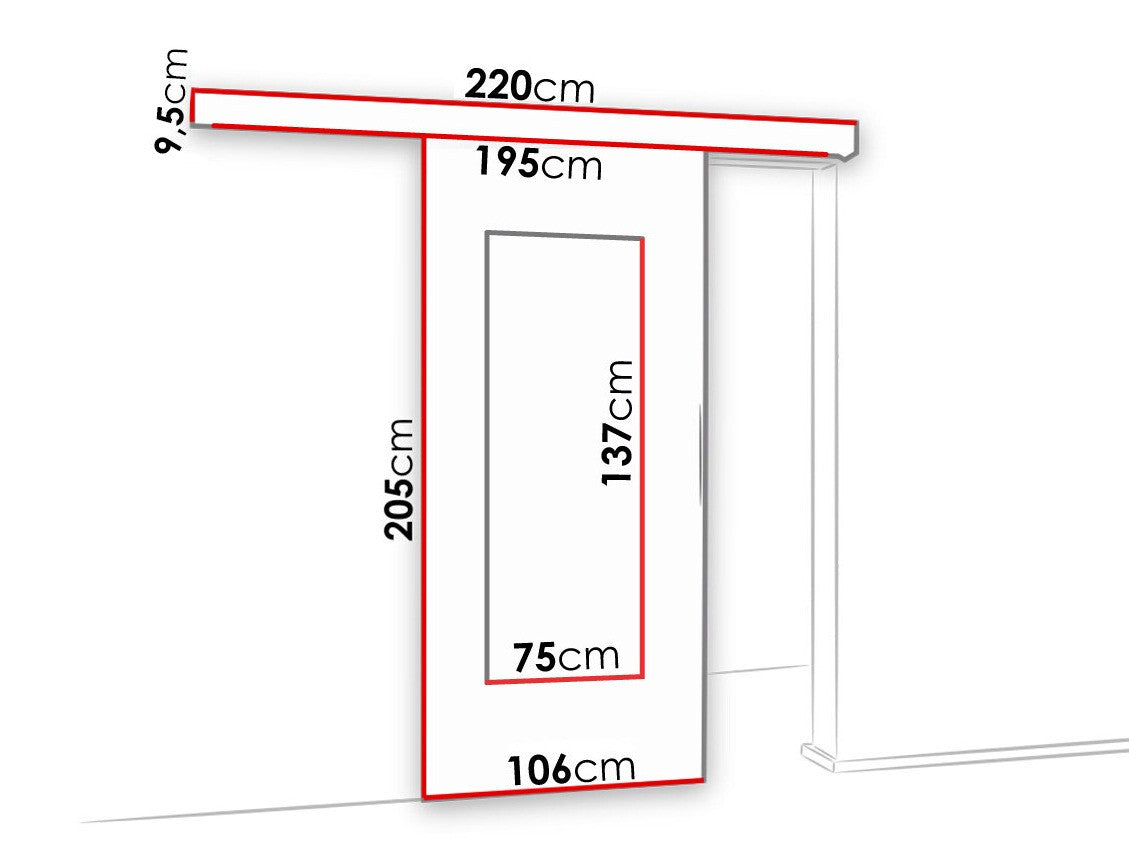 Tolóajtók Drzwi MALIBU WZORY M-3 100 + samodomykacz, Szín: Sötét kőris