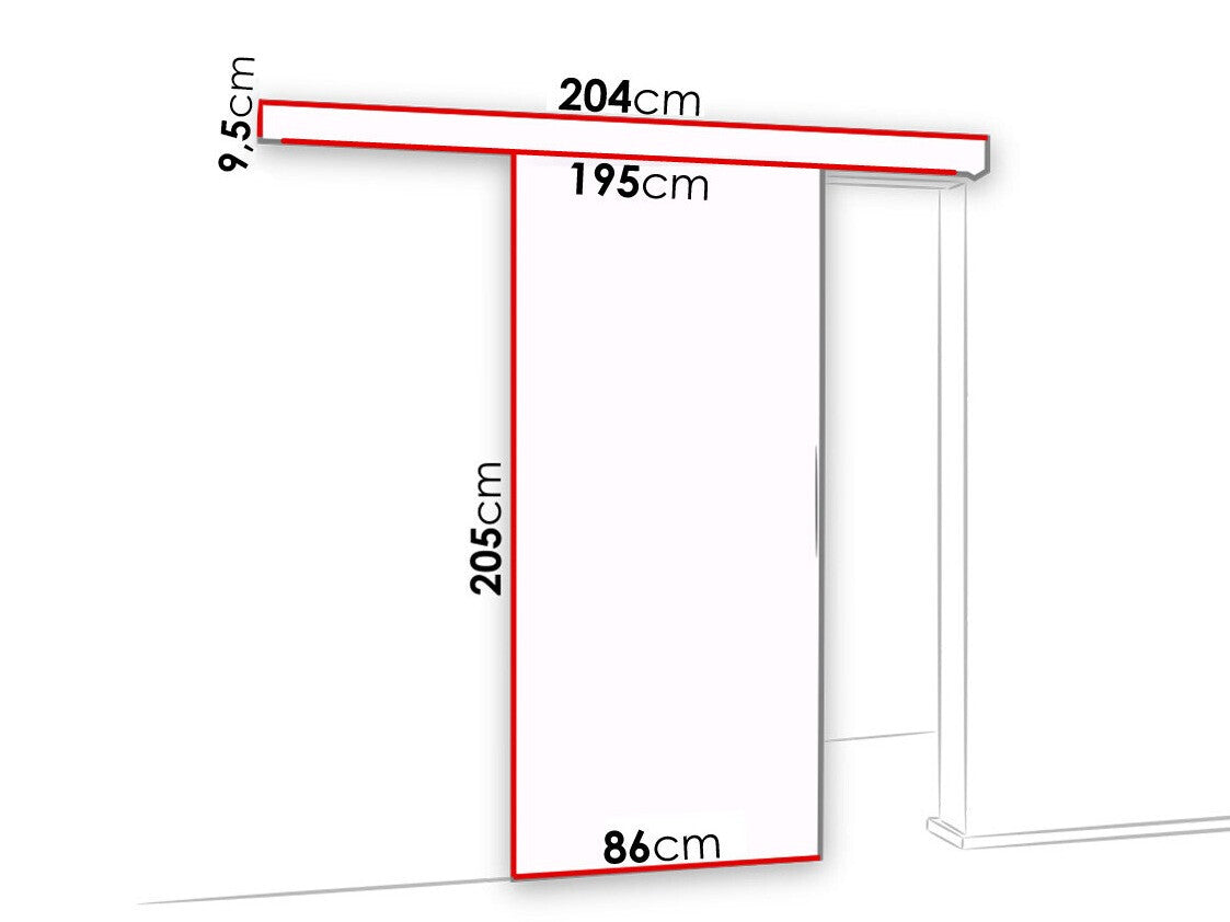 Tolóajtók Drzwi MALIBU WZORY M-2 80 + samodomykacz, Szín: Sötét kőris + Fekete