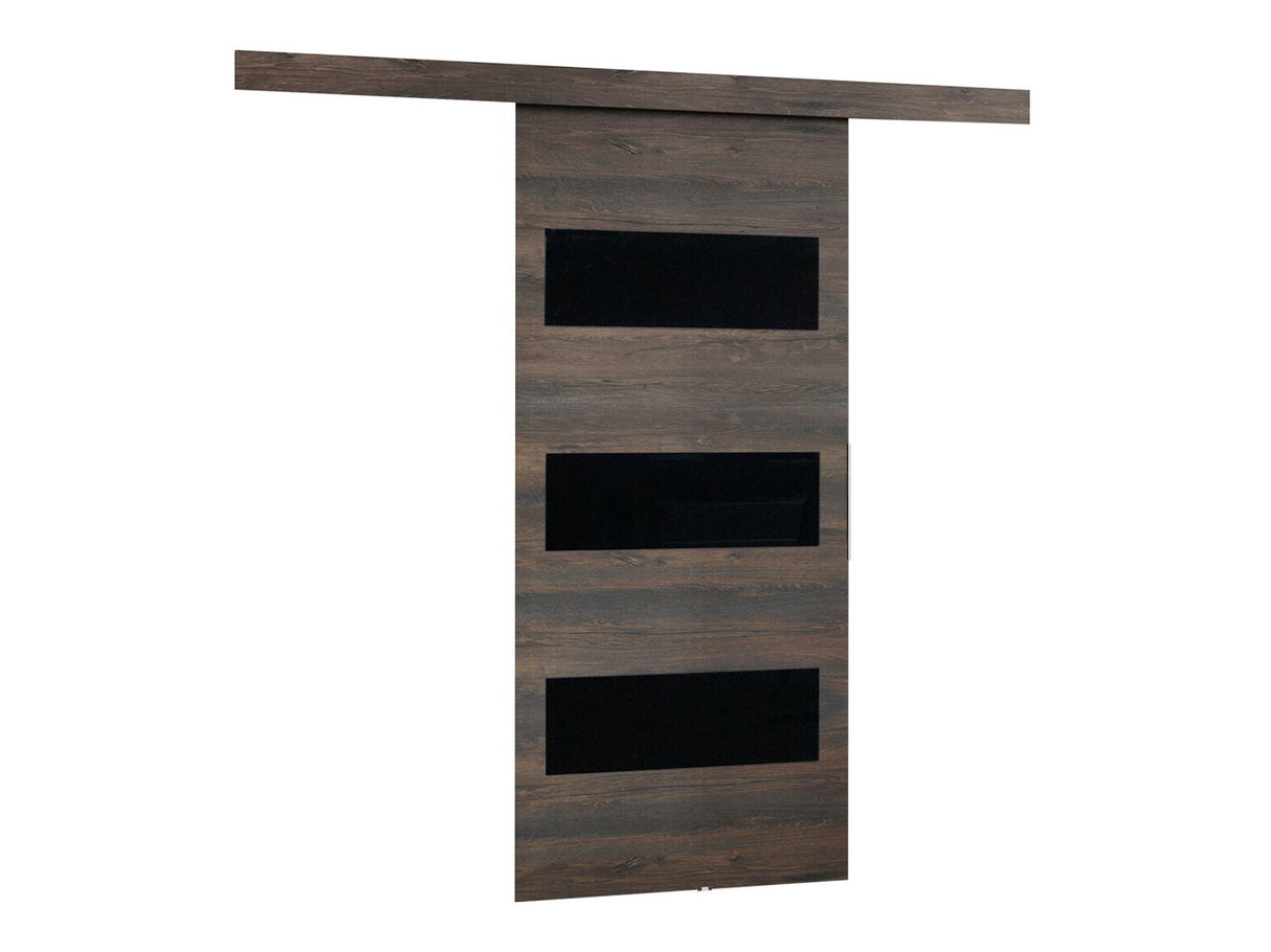 Tolóajtók Drzwi MALIBU WZORY M-2 90 + samodomykacz, Szín: Sötét kőris + Fekete