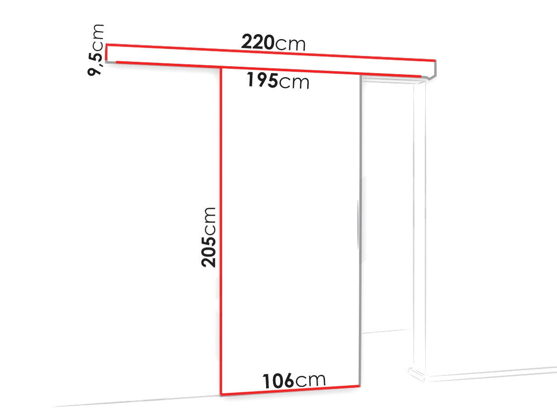 Tolóajtók Drzwi MALIBU WZORY M-2 100 + samodomykacz, Szín: Antracit + Fekete