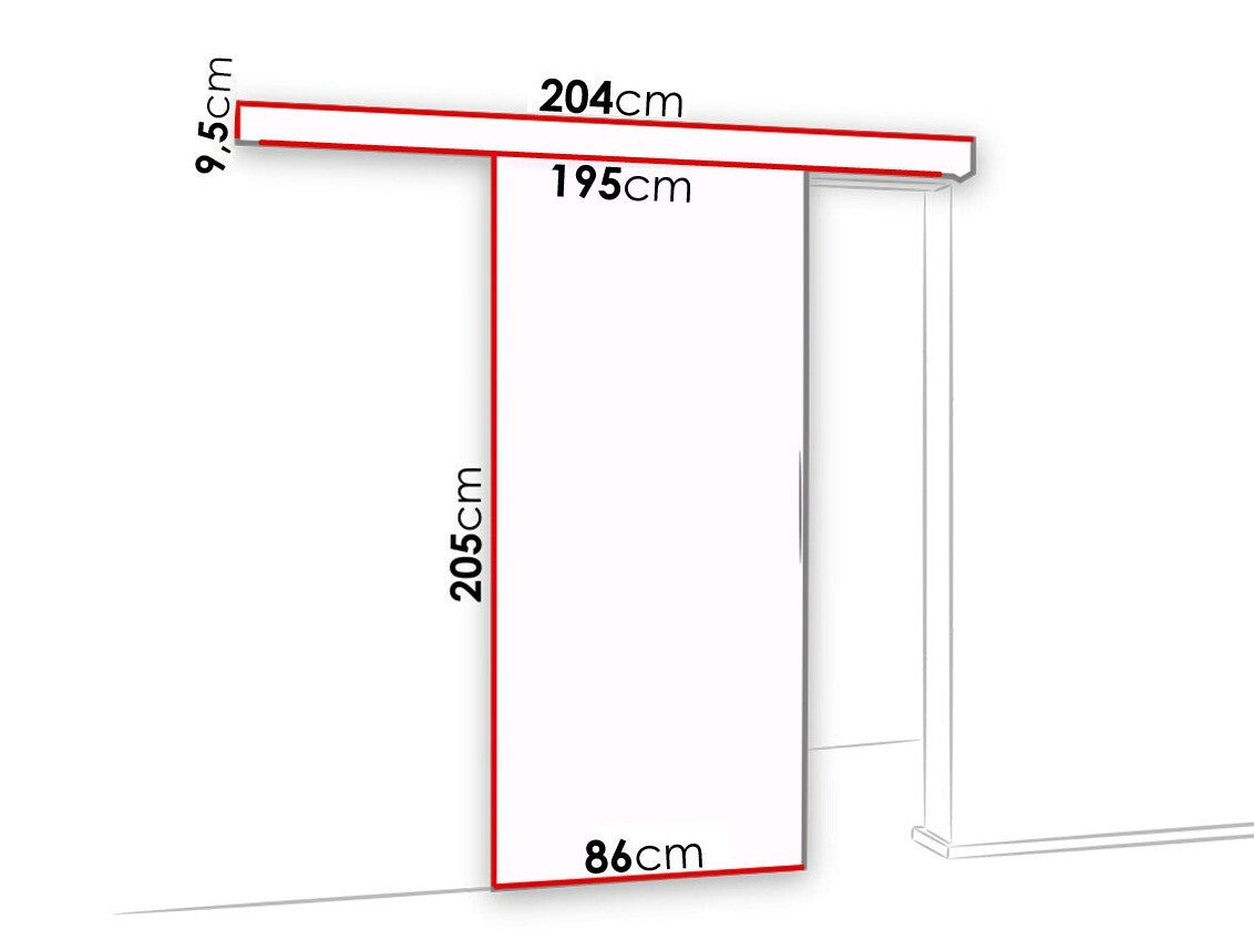 Tolóajtók Drzwi MALIBU WZORY M-1 80 + samodomykacz, Szín: Fehér + Fekete