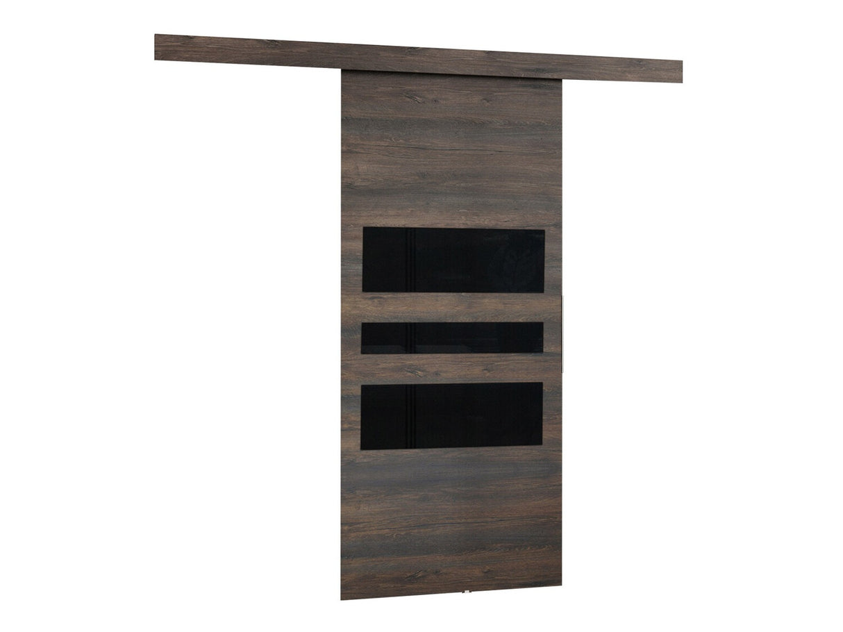 Tolóajtók Drzwi MALIBU WZORY M-1 90 + samodomykacz, Szín: Sötét kőris + Fekete