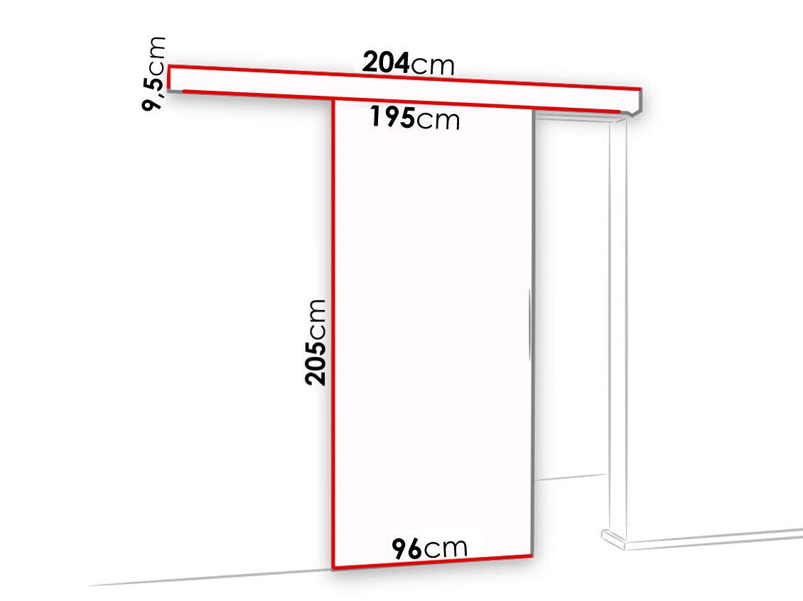 Tolóajtók Drzwi MALIBU WZORY M-1 90 + samodomykacz, Szín: Antracit + Fekete