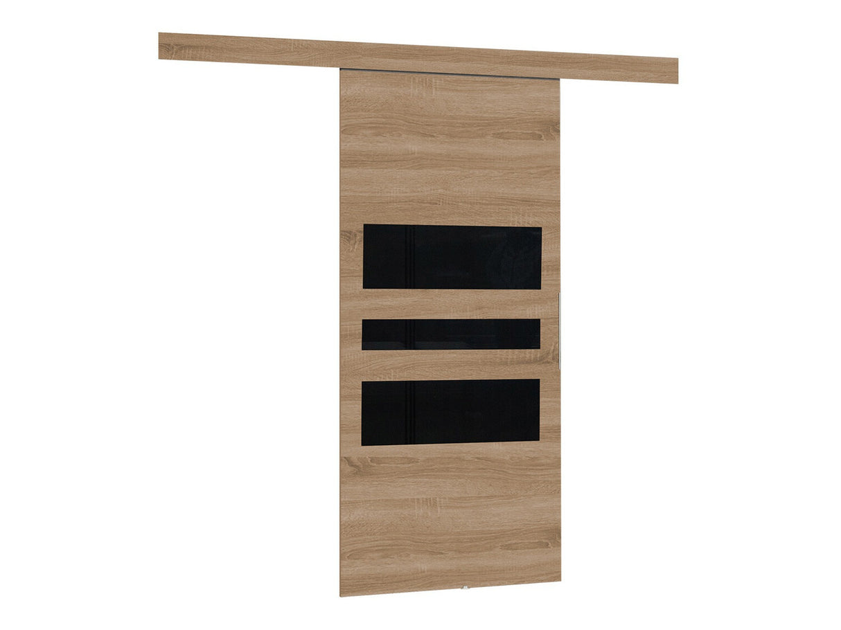 Tolóajtók Drzwi MALIBU WZORY M-1 100 + samodomykacz, Szín: Sonoma tölgy + Fekete