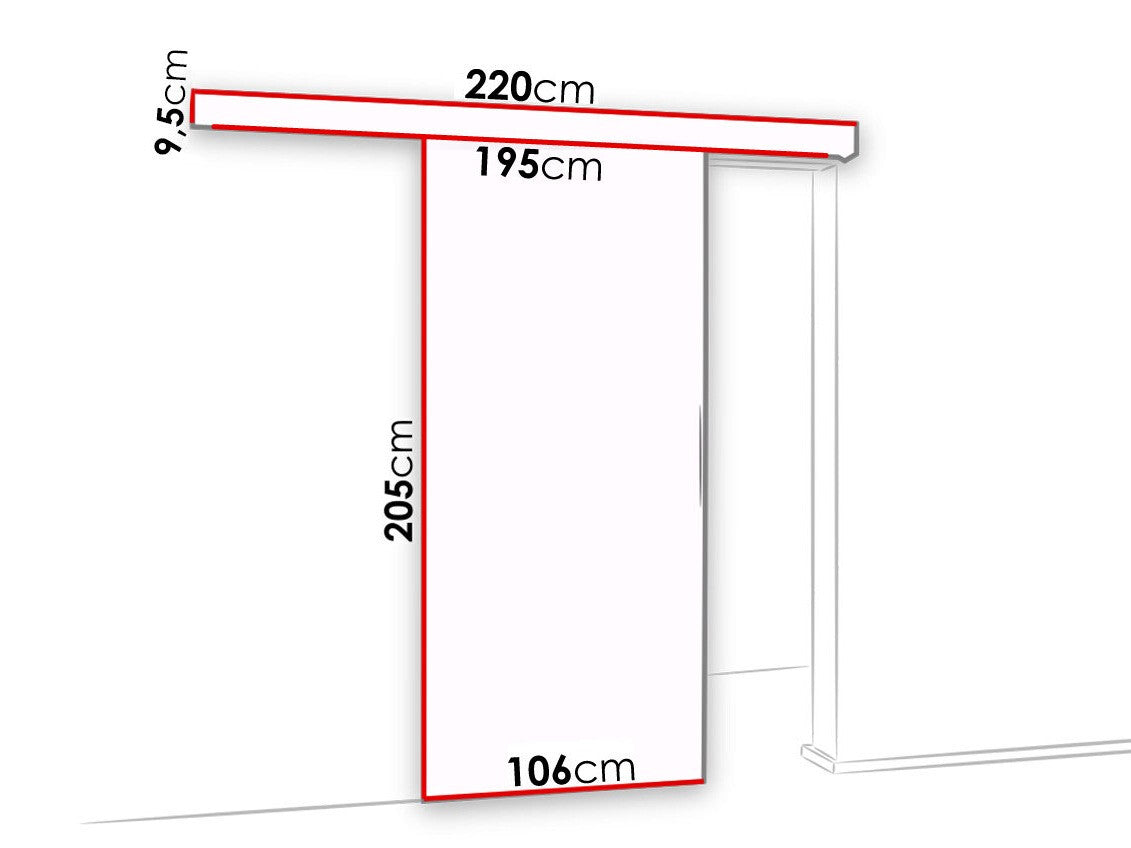 Tolóajtók Drzwi MALIBU WZORY M-1 100 + samodomykacz, Szín: Antracit + Fekete