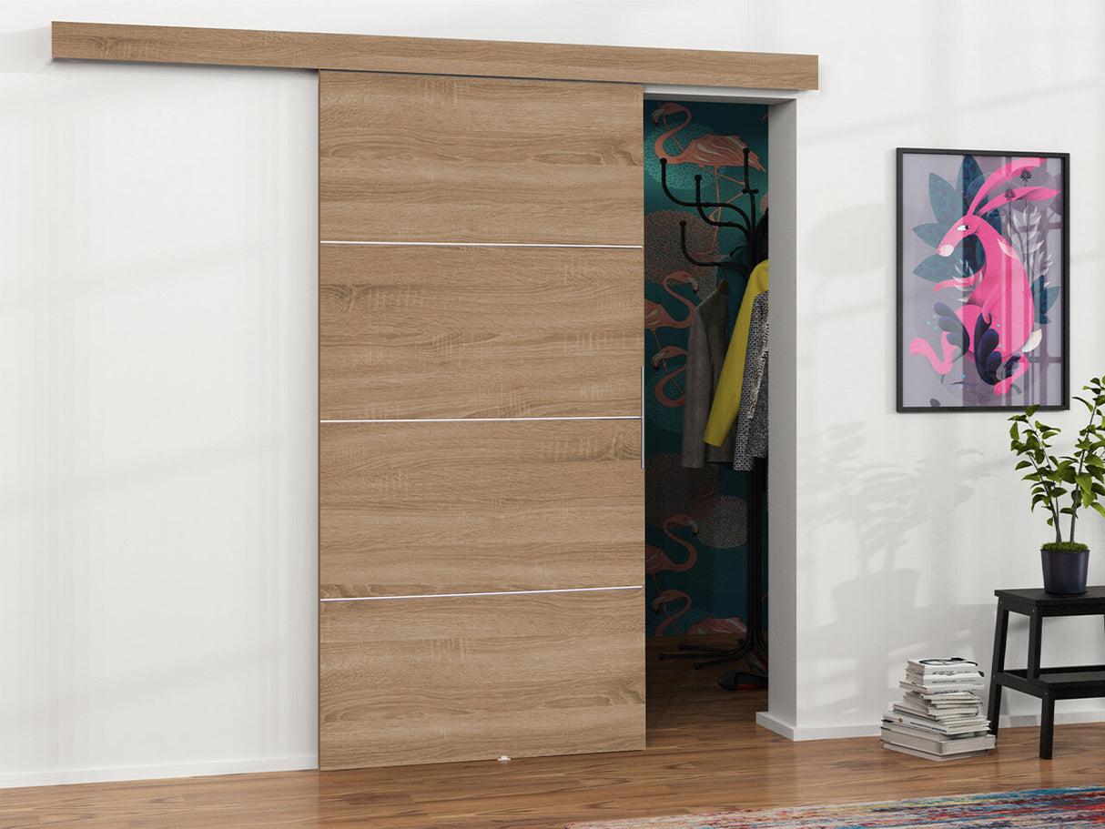 Tolóajtók Drzwi MALIBU PLUS 100 + samodomykacz, Szín: Sonoma tölgy