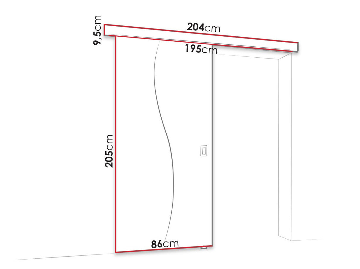 Tolóajtók Drzwi FALA 80 + samodomykacz, Szín: Fehér