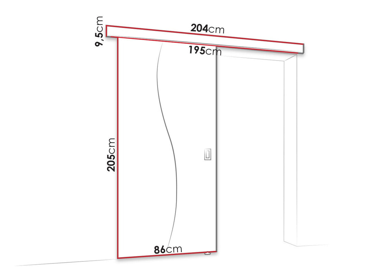 Tolóajtók Drzwi FALA 80 + samodomykacz, Szín: Sonoma tölgy
