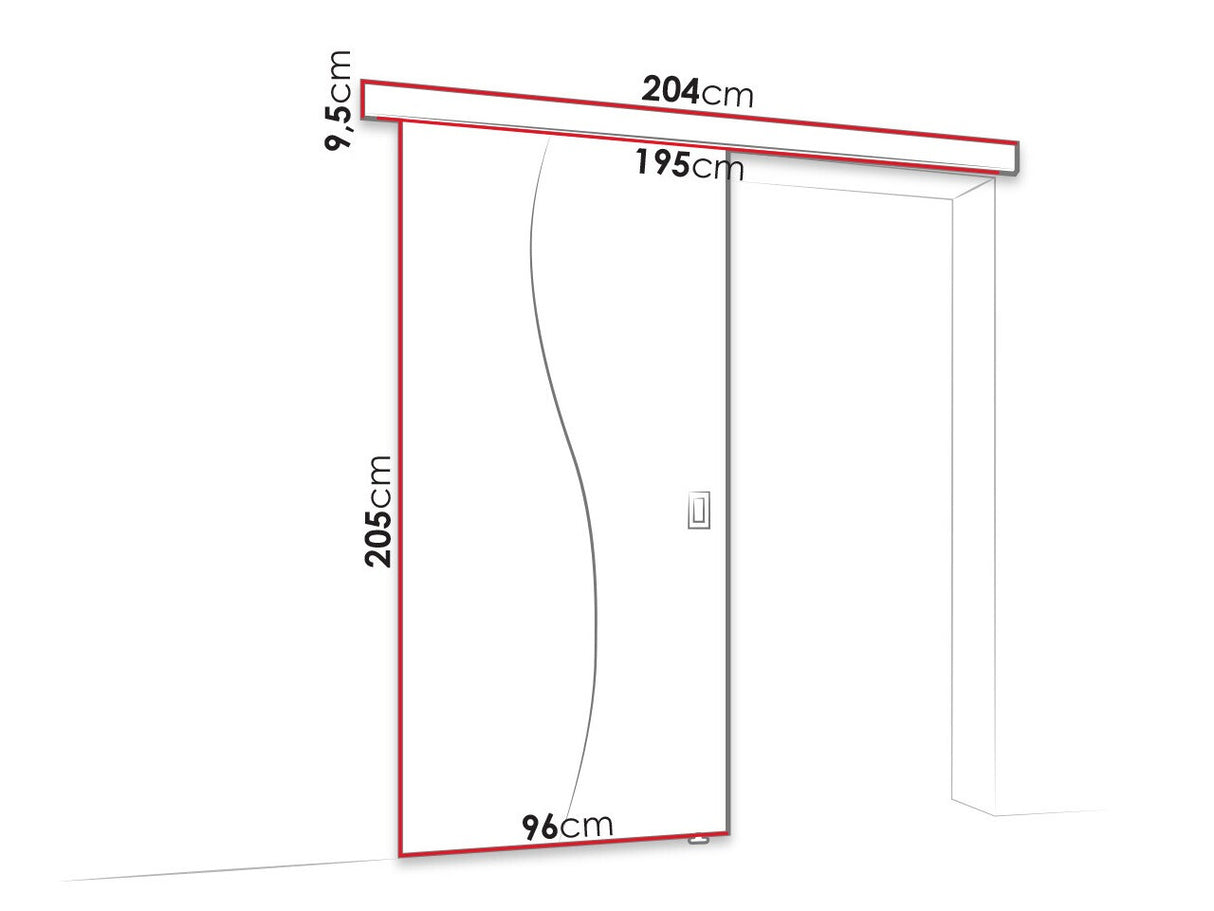 Tolóajtók Drzwi FALA 90 + samodomykacz, Szín: Sonoma tölgy