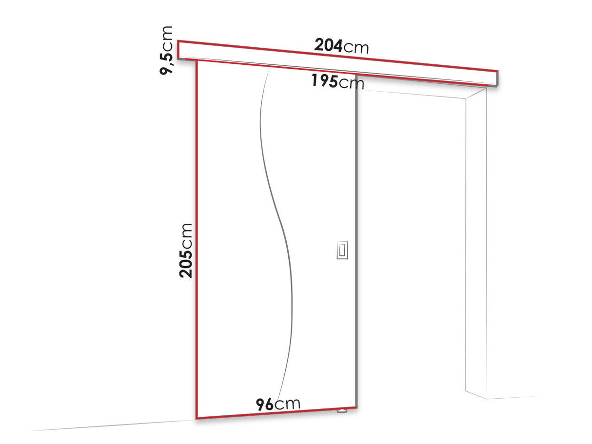 Tolóajtók Drzwi FALA 90 + samodomykacz, Szín: Sötét kőris